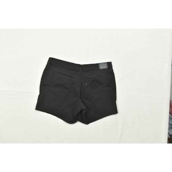 Levi's Mid Length Black Denim Shorts Regular Size 34 Mid Length Shorts Cotton - Picture 3 of 8